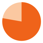 Pie chart icon - represents boat decon station analytics. 